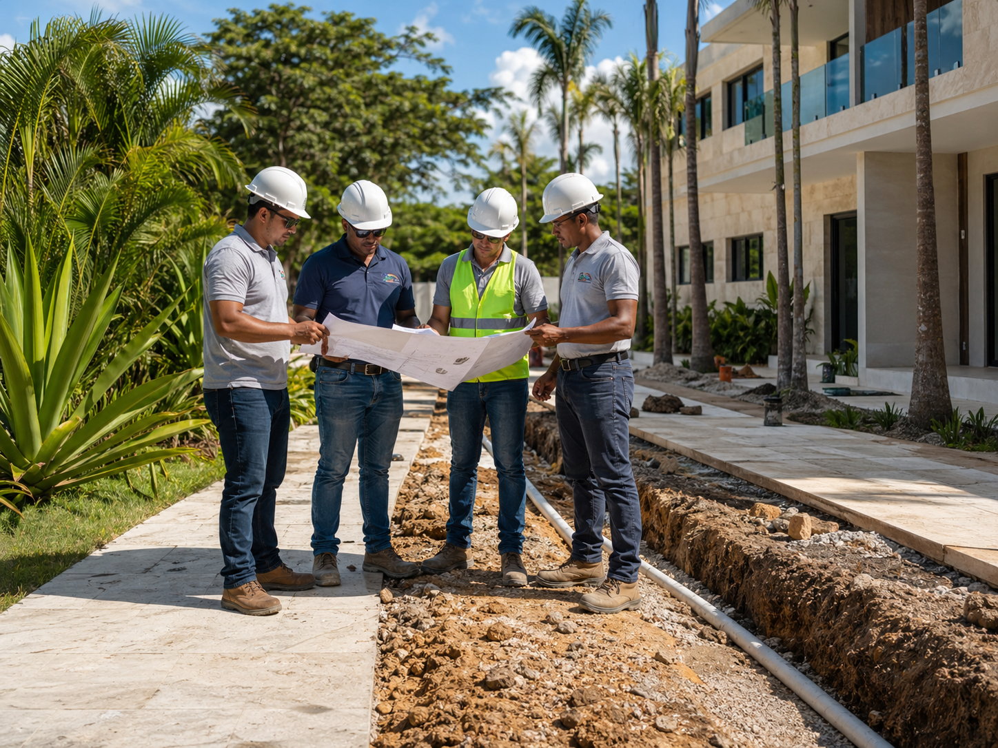 Apoyo de paisajismo para equipos de ingeniería y planificación de obra